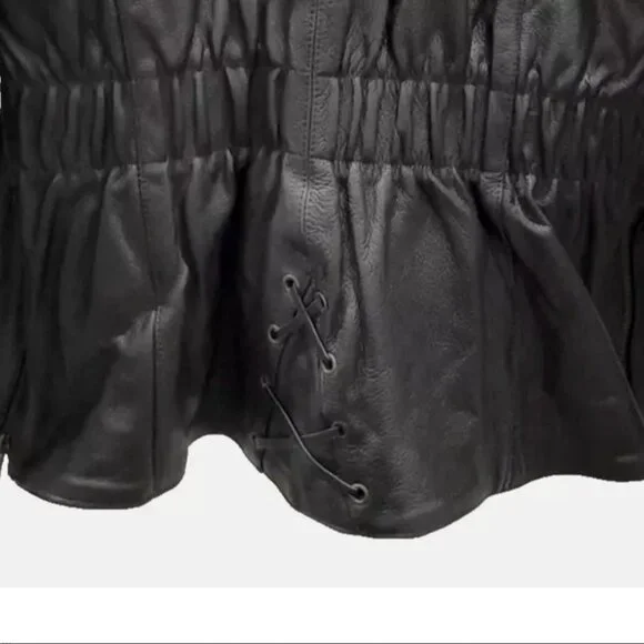 UNIK Premium Women's XL Black Leather Motorcycle Jacket Removable Lining Western - Picture 8 of 11